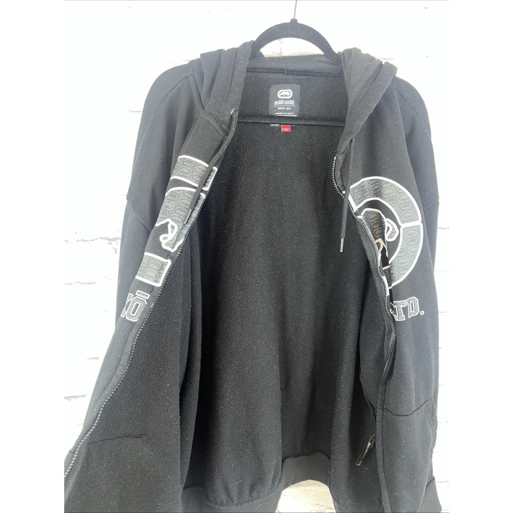 Ecko Unltd. Men's Y2K Skater Grunge Rhino Logo Full Zip Hoodie Size 3XL - Picture 7 of 10